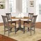 International Concepts Round Round 42 in. Dual Drop Leaf Dining Table with 4 Splatback Chairs in Hickory/Washed Coal, Wood K45-42DPT-27B-C10-4 - alternate 4